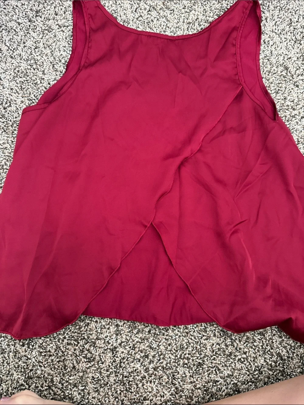 Silky Wine Red Tank & Shorts Sleep Set